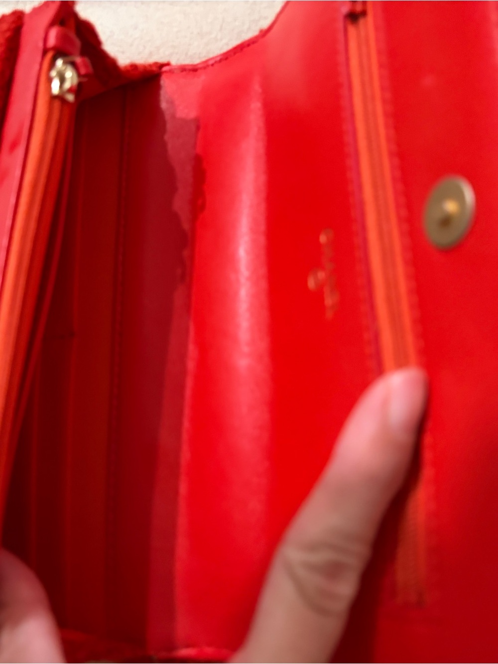 Red Chain-Shoulder Tweed Bag - Picture 3 of 6
